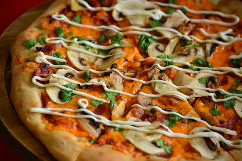 Mushroom truffle coal fired pizza