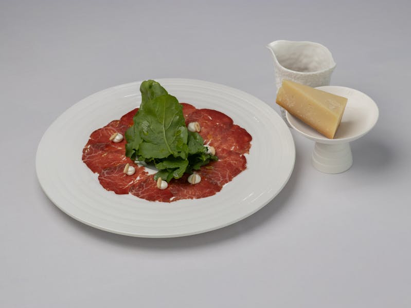 Arugula salad with shaved parmesan