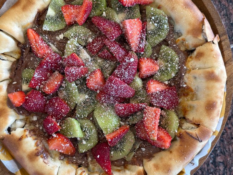 Nutella coal-fired dessert pizza at Anthony's